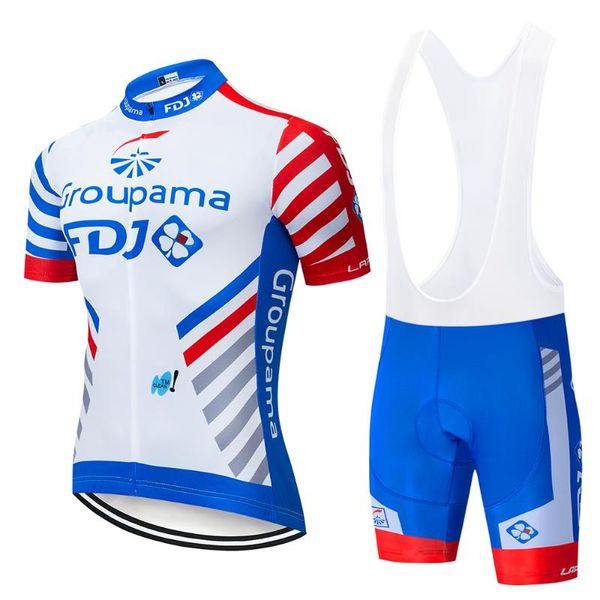 

2020 pro team fdj cycling jersey 9d bib set mtb uniform bike clothing quick dry bicycle wear clothes mens short maillot culotte, Black;blue