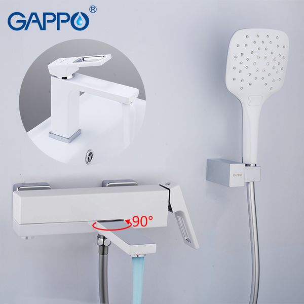 

gappo смесители для ванны латунь водопроводный кран хром и белый смеситель для ванны смеситель для ванны с раковиной кран ванная комната душ