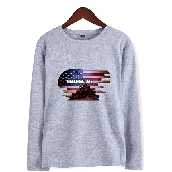 

long sleeve t shirts men 2020 memorial day outdoor casual schoolboy male shirts black gray white womens tees xxs-4xl, Gray;blue