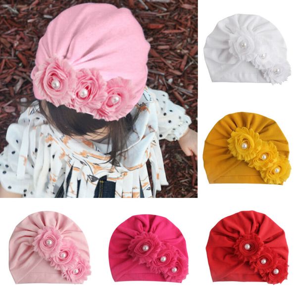 

infant newborn baby girl hat beanies bonnet enfant bandeau bebe fille beading headwear, Yellow