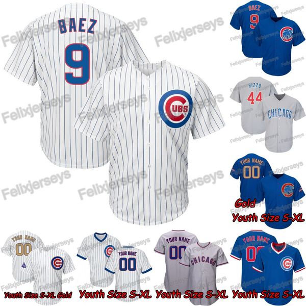 

Lady Youth Men Chicago 9 Javier Baez Bryant Rizzo Kyle Schwarber Jason Heyward Cubs Daniel Descalso Ben Zobrist Albert Almora Jr. Jersey