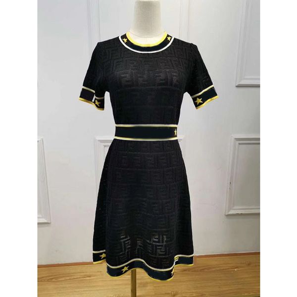 

Women brand knit dre fa hion printed letter hort leeve lim dre women tretch knitted dre e women ummer hollow out dre