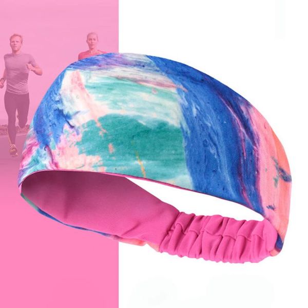 

high elastic sports headbands sports head sweatband gym fitness headscarf running cycling yoga headband quick-dry hair bands, Yellow;black