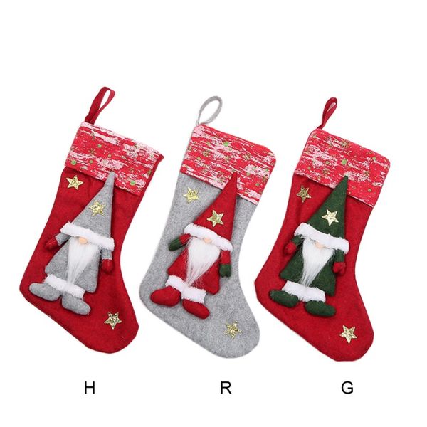 

christmas stocking gift bag faceless doll pattern cloth bag christmas tree decoration festive party supplies