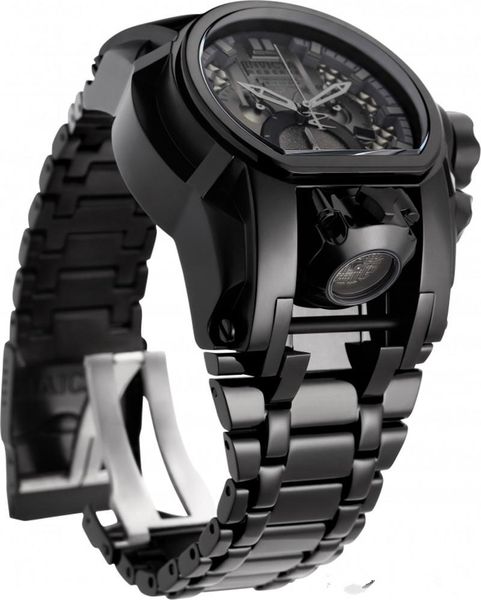

model 25211 - invicta men's watch swiss quartz reserve bolt zeus men 5040.d 1042 52mm black stainless steel dual time zone, Slivery;brown