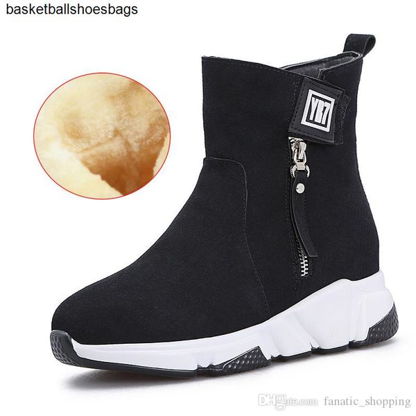 

winter women boots triple non-brand black red beige brown suede snow ankle boots keep warm 35-40 style 14 wholesale