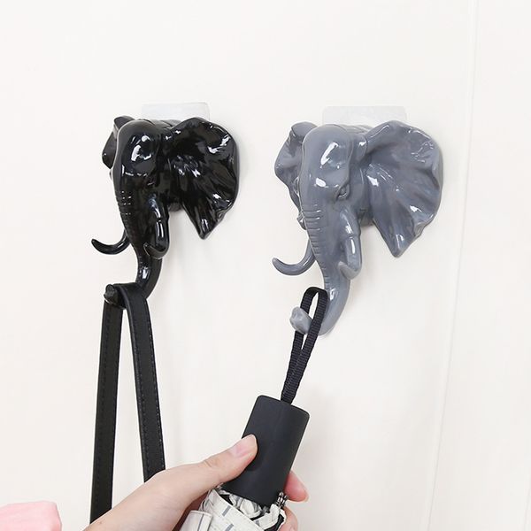

decorative kitchen eco friendly multifunctional storage wall hook bathroom elephant home sticky holder abs self adhesive