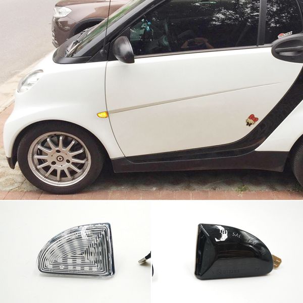 1 set para Mercedes Benz Smart Fortwo W451 Coupe Cabrio diodo emissor de luz dinâmico sinal sinal lateral de sinalização lateral blinker sequencial