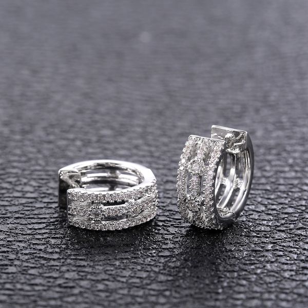 

2020 новые моды серьги для женщин обруча серьги шпильки с полным блестящей cubiz циркон женской серьгой, Golden