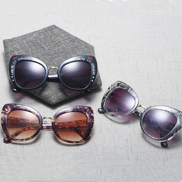 

2020 tide style large frame sunglasses real film fashion sunglasses cool with sunglasses, White;black