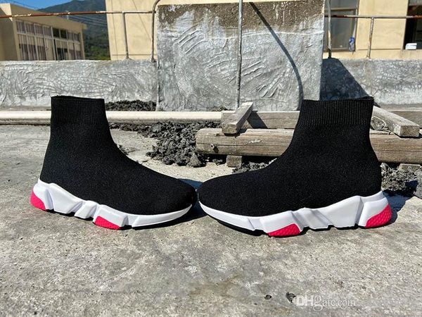

2020 ace paris socks knitted shoes pink black women casual sport designer boots slip-on triple s speed low trainer sneakers