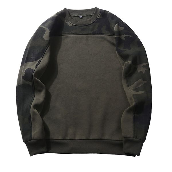 

зимние теплого плюшевого лоскутного hoodie мужской камуфляж ватка фуфайка casual лучшего пуловер мужская streetwear с длинным рукавом толсто, Black