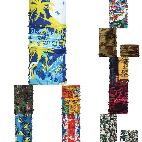 

gr9nn mouth seamless protective mask magic sun mask face bandana windproof magic novelty ring scarf wolf outdoor scarf face, Black