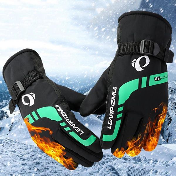 

1 pair warm ski gloves for men winter outdoor sports motorcycle riding equipment windproof thickening snowboard ski thermal gloves