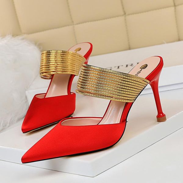 

dress shoes 2021 women high heel summer gladiator pointed toe sandals wedding party pumps, Black