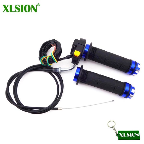 

xlsion throttle cable kill switch handle grips for 50cc 60cc 80cc push bike motorized bicycle motorcycle