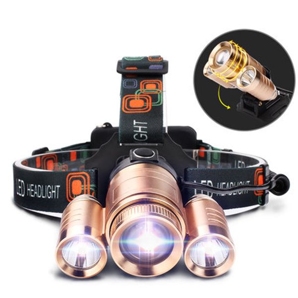 

new 3000lumens t6 led headlamp zoomable headlight ultra bright 3 lighting modes fishing torch head lamp bike front light waterproof