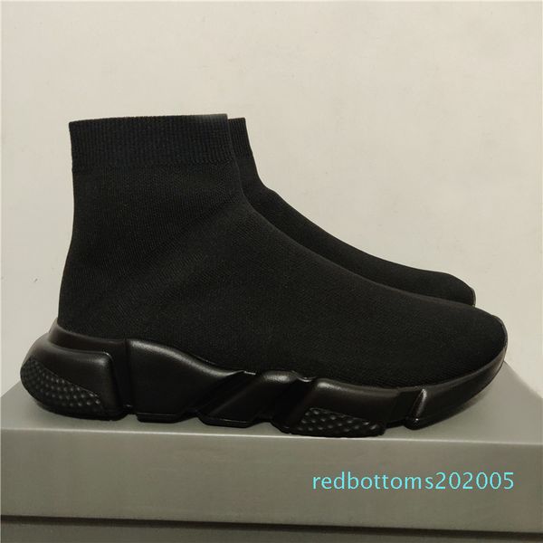 

2020 designer sneakers speed trainer runner black red triple black fashion flat socks boots casual shoes size 36-45[with box] 2020 r05