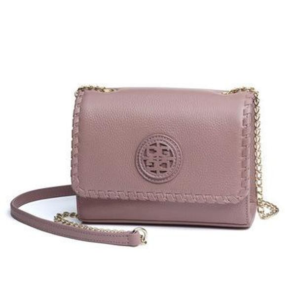 

dusa2019 genuine bag leather joker single shoulder woman package small ma'am oblique satchel packet tidal chain