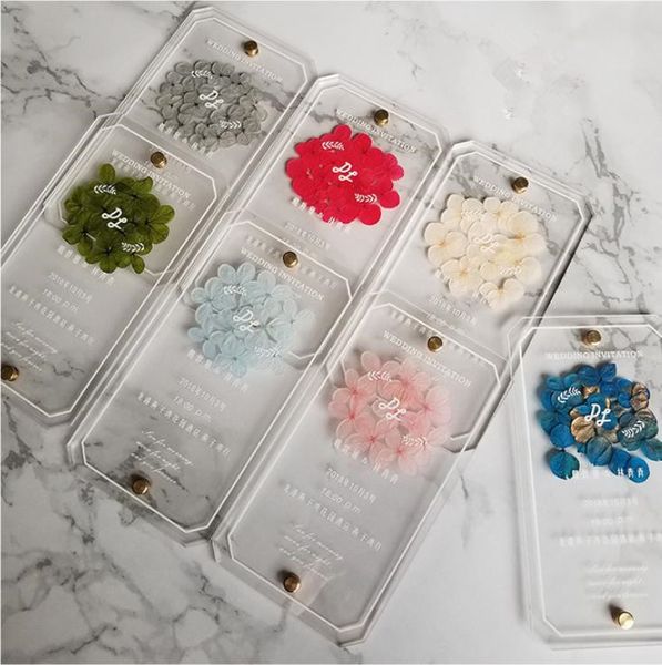 High End Creactive Acrylic Wedding Invitation Preserved Fresh