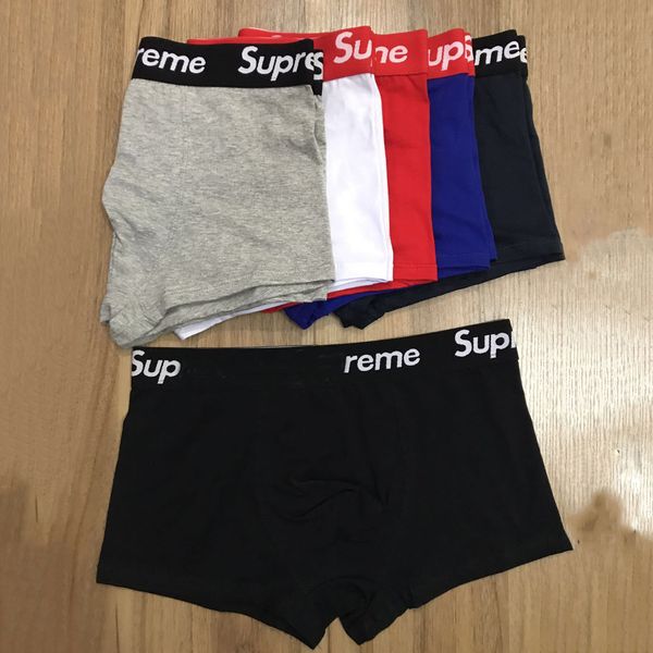 

men designer underwears boxers fashion tide brand mens underpants men's boxer briefs casual undershorts for men 6color, Black;white