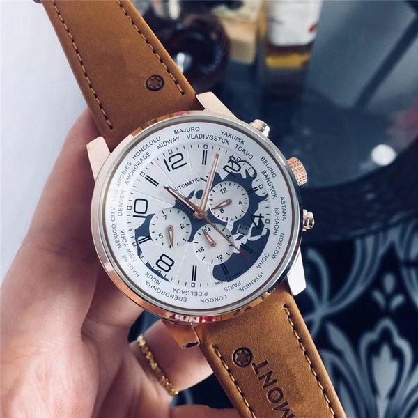 

Все Subdials Рабочий Хронограф Роскошные Часы Мужские Часы Топ Кожаный Ремешок Автом