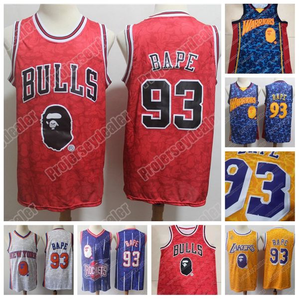 

Сшитые BA PE 93 NCAA Колледж Баскетбол Джерси Мужские Фиолетовый Белый Красный Синий Золото Сустав Джерси В НАЛИЧИИ High Quailty