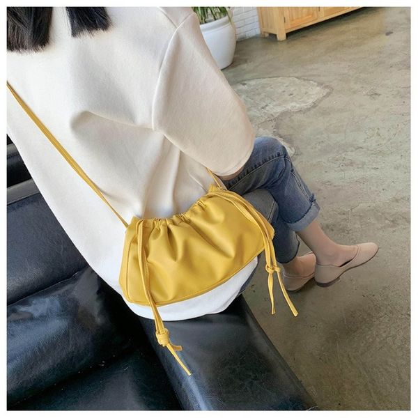 

2020 new shoulder bag women's casual fashion korean version of the fold ladies