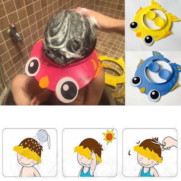 

adjustable shampoo cap soft baby bath visor for kids baby shower cap