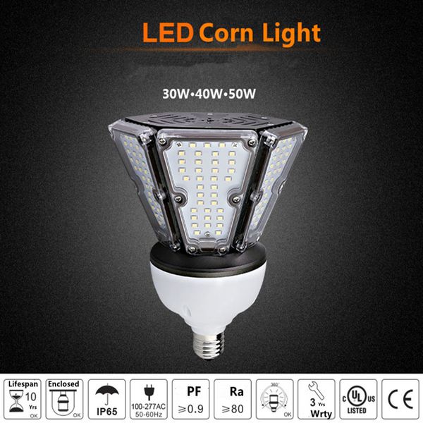 

ch post light ip64 ul ce 30w 40w 50w led 120lm/w mogul base 100-277v hid cfl replacement for roadway garden luminaires