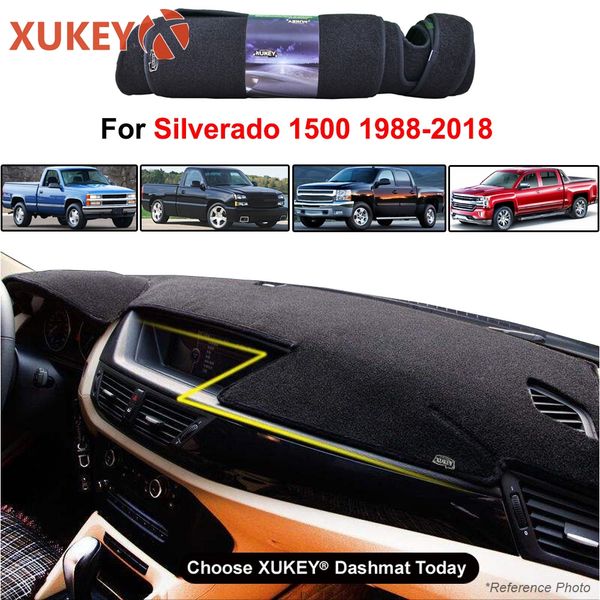 

dash mat for silverado 1500 sierra avalanche tahoe suburban c1500 k1500 1988 - 2018 (lhd) dashmat dashboard cover carpet styling