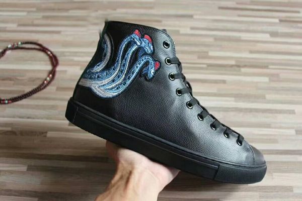 

designer high-casual shoes textured leather with angry cat tiger dragon sneaker for mens women size 35-46 d09, Black