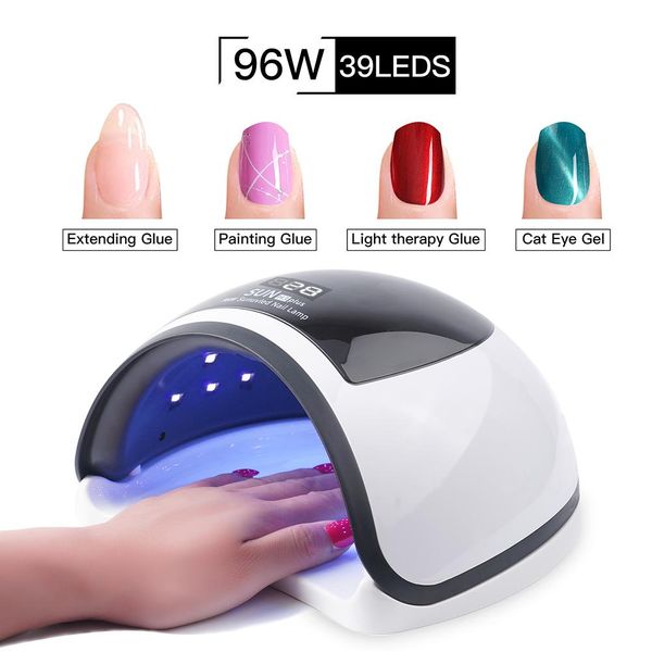 

uv nail lamp led nail dryer professional curing light sensor lcd display 4 timer settings for all fingernail toenail gel