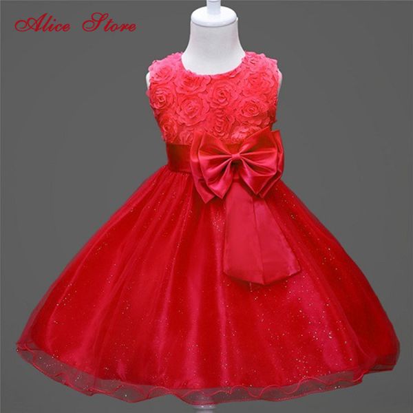 

princess flower girl dress summer 2018 tutu wedding birthday party dresses for girls children's costume teenager prom designs t200107, Red;yellow