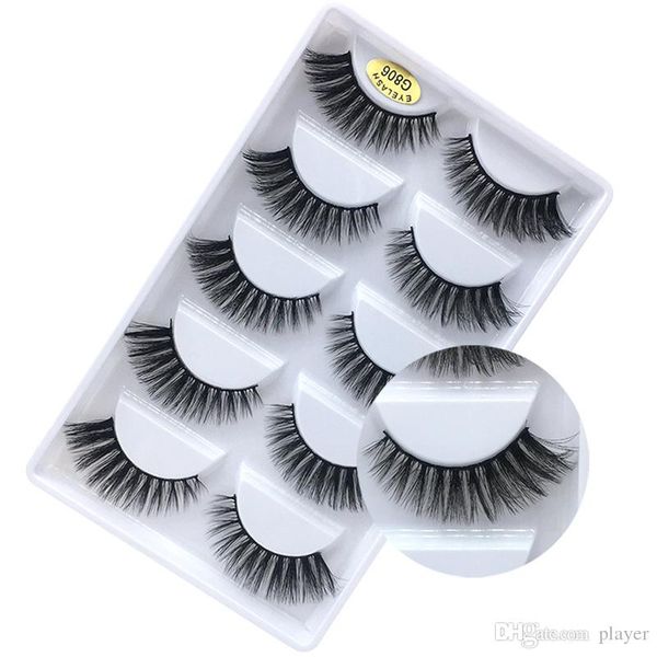 

3d mink eyelash hair 5 pair false eyelashes extension eyelash hair full strip eye lashes by aritificial mink 2 designs 3001362