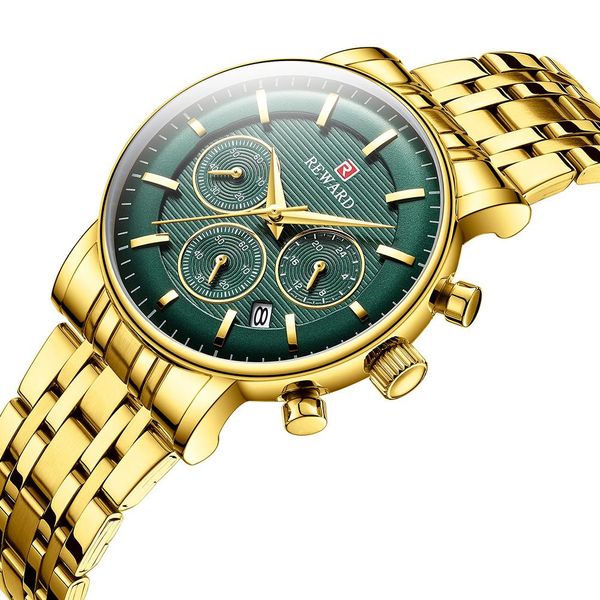 

hobbylane stainless steel multifunction watch for women waterproof 6 pointers with calendar female watch, Slivery;brown