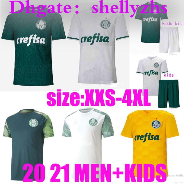 

large size:s-4xl 2020 2021 kids palmeiras soccer jerseys palmeras goulart dudu home away football shirt goalkeeper yellow camisa de futebol, Black