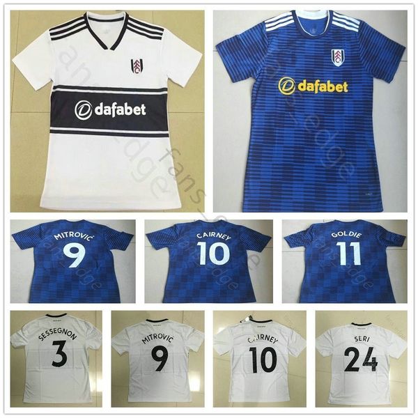 

2019 Soccer Jerseys 9 MITROVIC 10 CAIRNEY RUIFONTE SCHURRLE Sessegnon 24 Seri Custom Home Away White Blue 18 19 Football Shirt