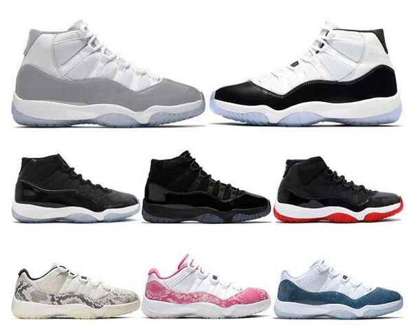 

2019 mens basketball shoes 11s snakeskin vast grey concord 45 23 gamma blue 11 bred womens sports sneaker trainers size us 5.5-13