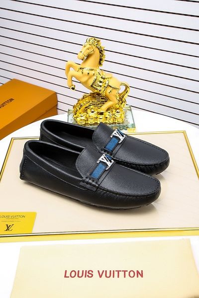 

new men's casual leather shoes leather casual flat shoes men's loafers breathable black blue 38-45 yards mssehx