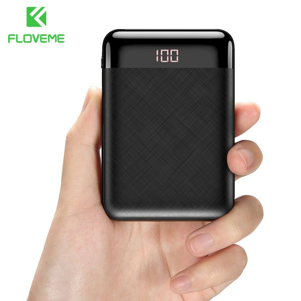 

floveme mini power bank 10000mah for iphone x xs max dual port powerbank power bank charger external battery powerbanks portable