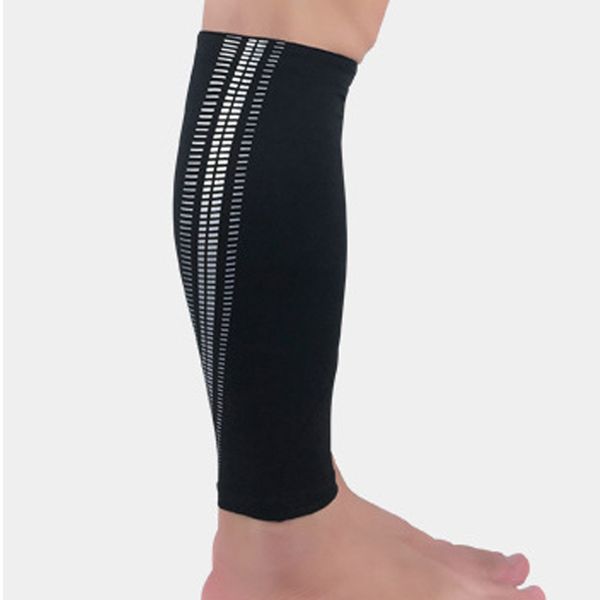 

1pc football running shin guard protector breathable calf protector sleeve soccer socks compression legwarmers sport leg sleeves, Black