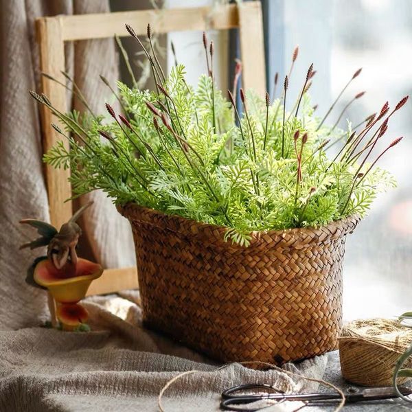

5 fork artificial plastic grass simulation plant romantic lavender flower wedding home decoration garden display