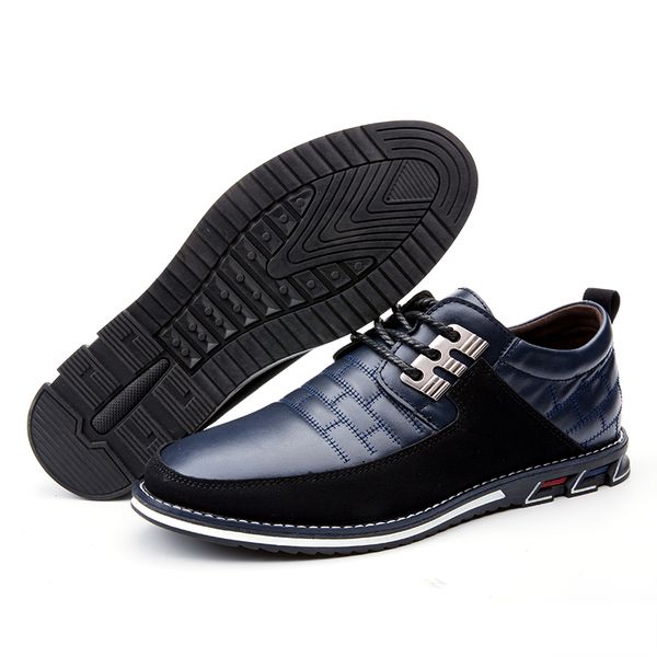 

2019 autumn spring new men's leather casual hiking shoes men's business shoes walking for men