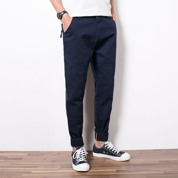 

mrmt 2019 brand new spring and autumn men's trousers fashion bottom pants hallen pants for male casual slim feet trouser, Black