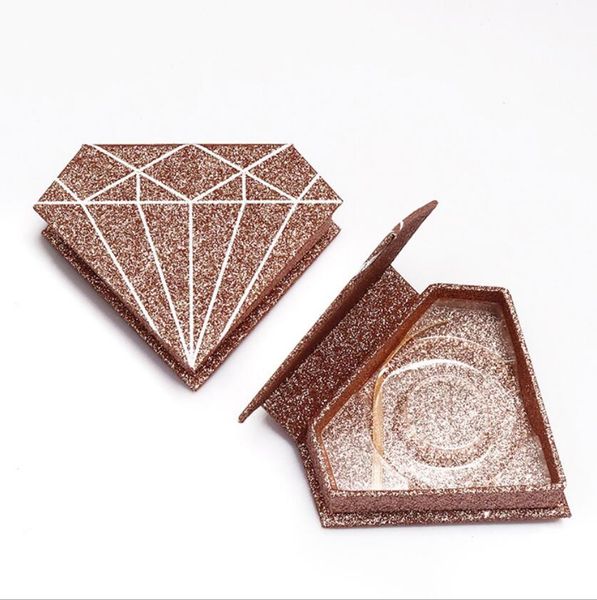 

10/50/500 pcs wholesale false eyelashes packaging box fake 3d mink lashes boxes faux cils strip diamond magnetic case empty