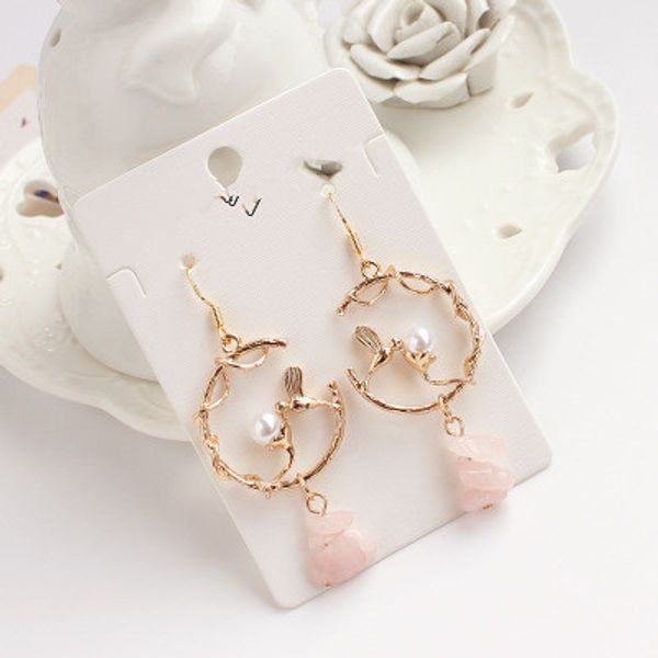 

серебряная игла new drop pearl простые серьги личности европейский и американский стиль милый щенок циркон конфеты хит цвет серьги оптом, Golden;silver