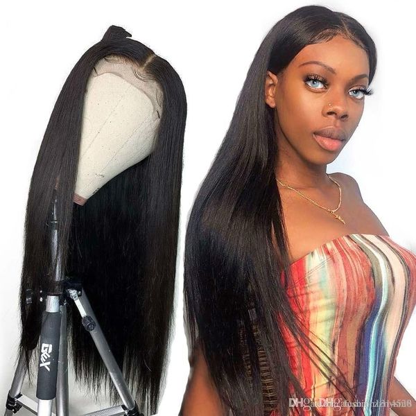 

250 density straight 360 lace frontal wig pre plucked with baby hair 13x6 full lace front human hair wigs for black woman