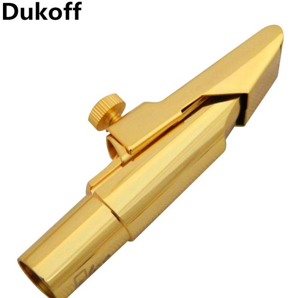 

professional dukoff tenor soprano alto saxophone metal mouthpiece gold lacquer mouthpiece sax dukoff