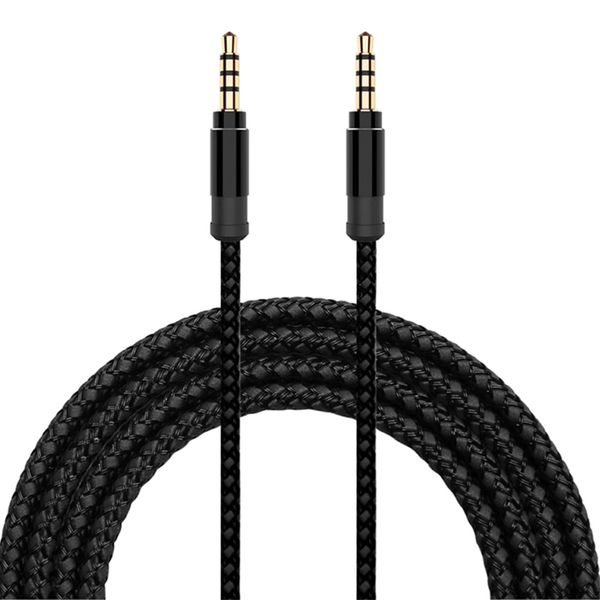 

3.5mm jack audio cable nylon braided car male to male aux cable 1.5m